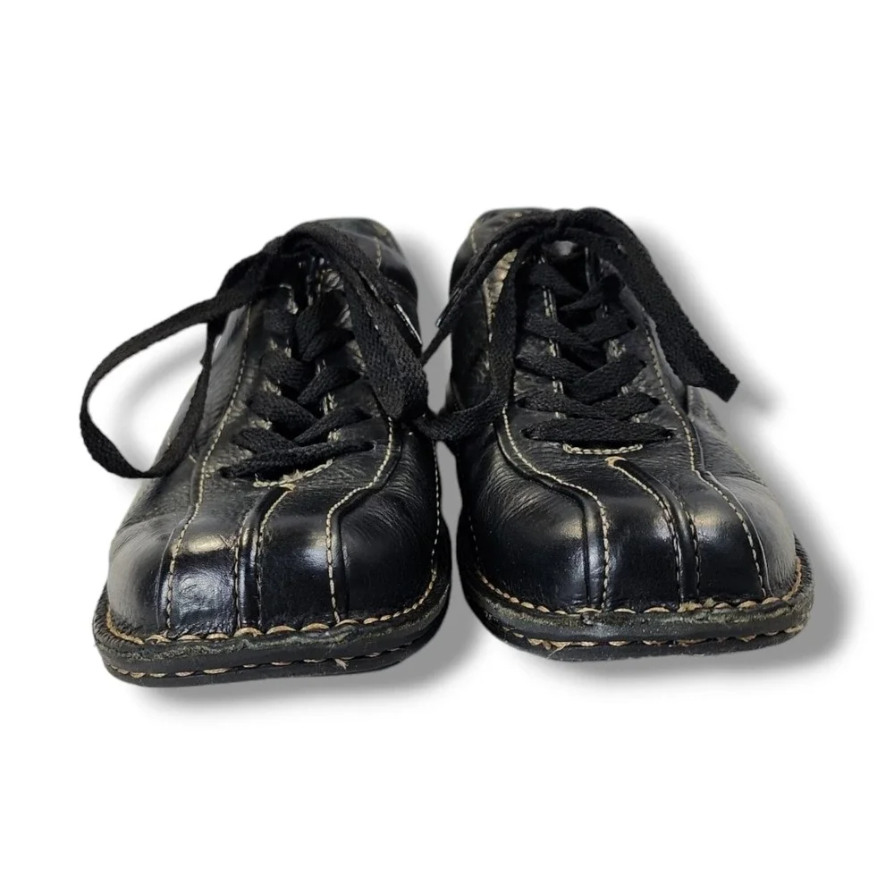 Clarks Wave 82648 Lace Up‎ Black Leather Walking Sneaker Men's 7.5